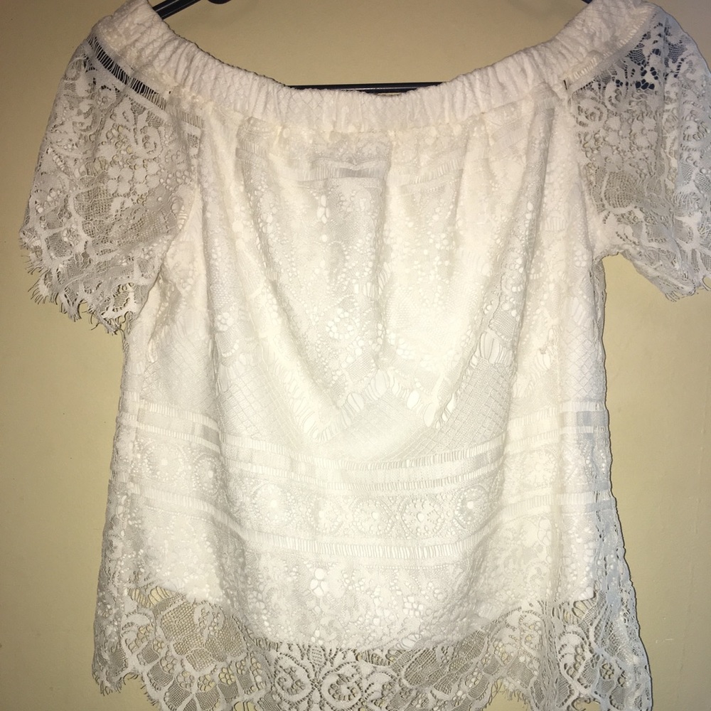White lace blouse